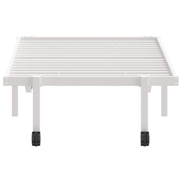 Rama łóżka bez materaca składana biała 80×200 cm stalowa - obrazek 3