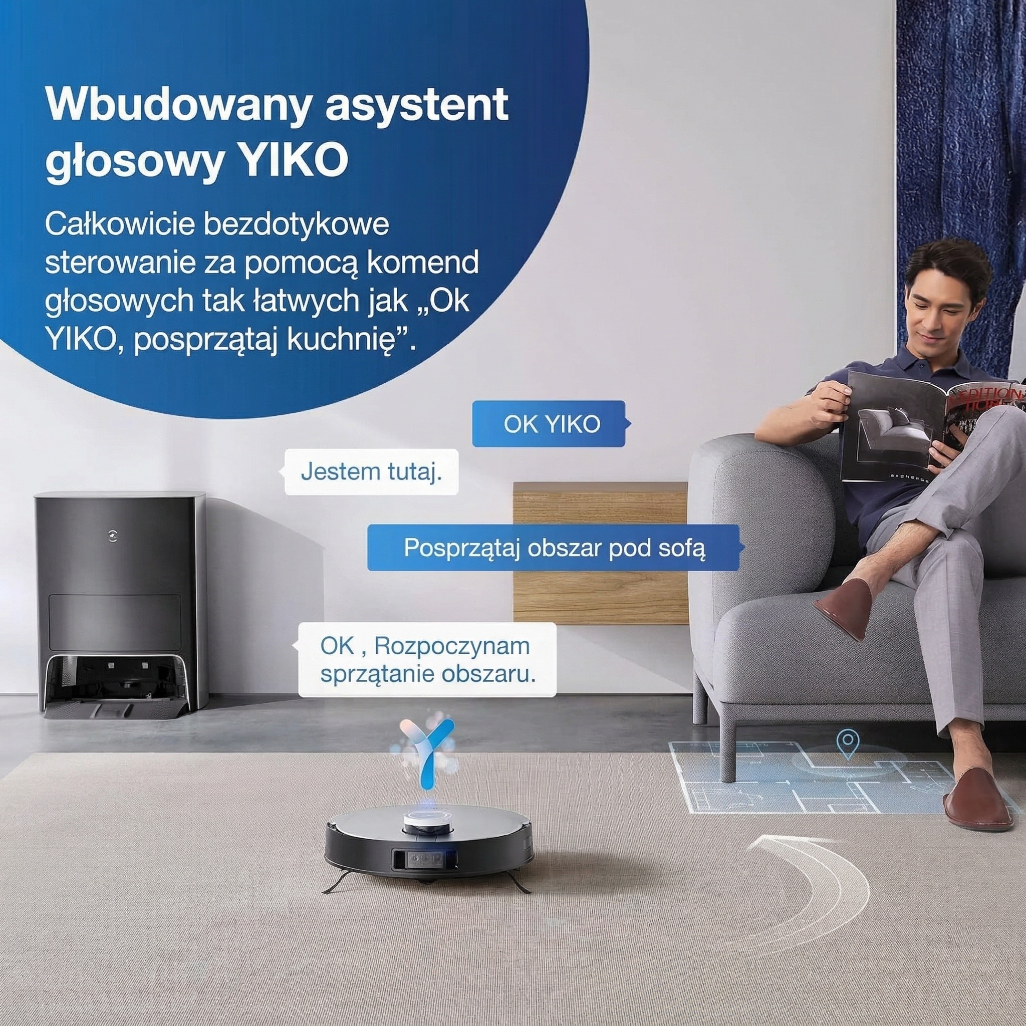 Robot Odkurzająco-Mopujący ze Stacją Czyszczącą 3w1 ECOVACS DEEBOT X1 TURBO - obrazek 4