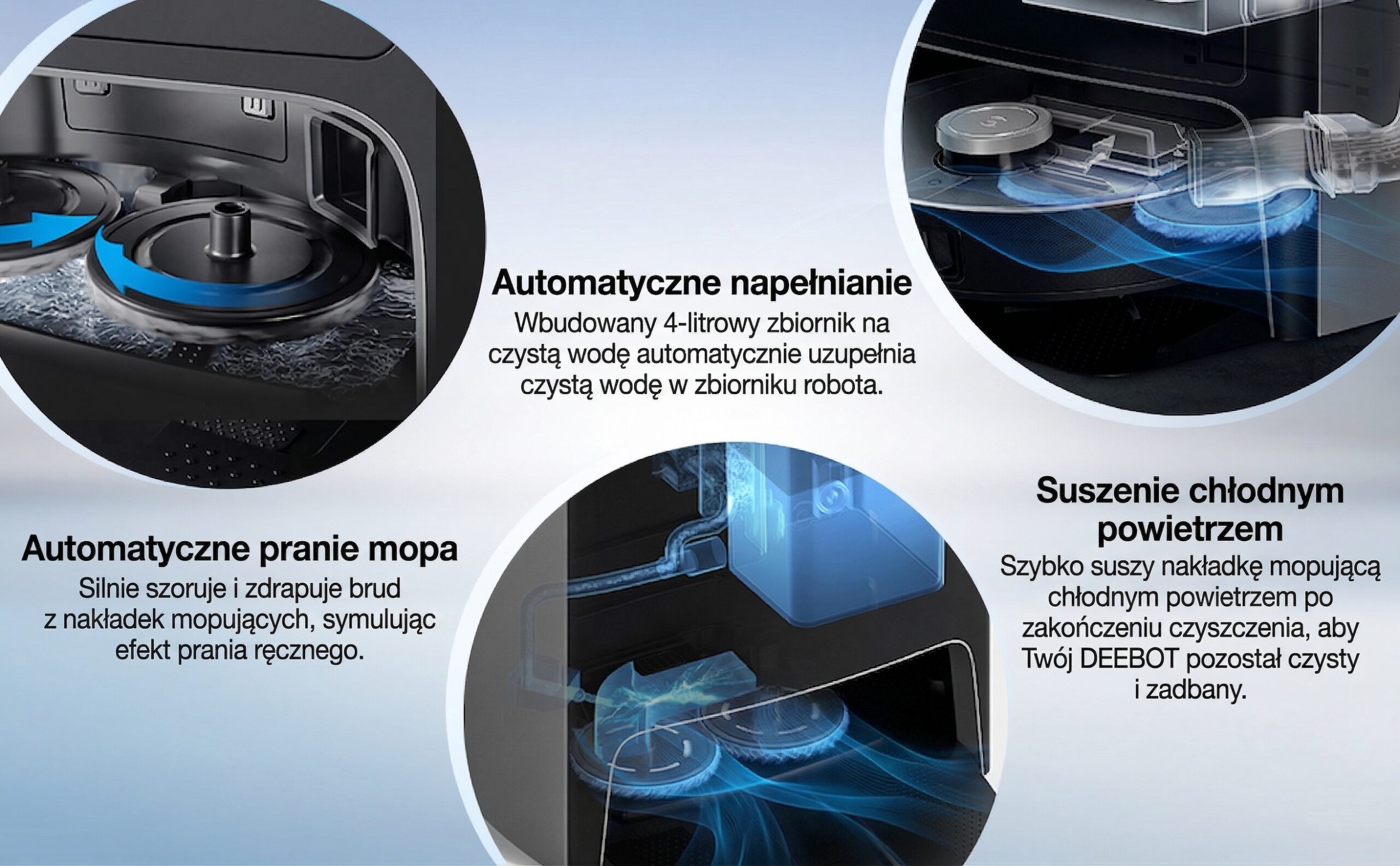 Robot Odkurzająco-Mopujący ze Stacją Czyszczącą 3w1 ECOVACS DEEBOT X1 TURBO - obrazek 11