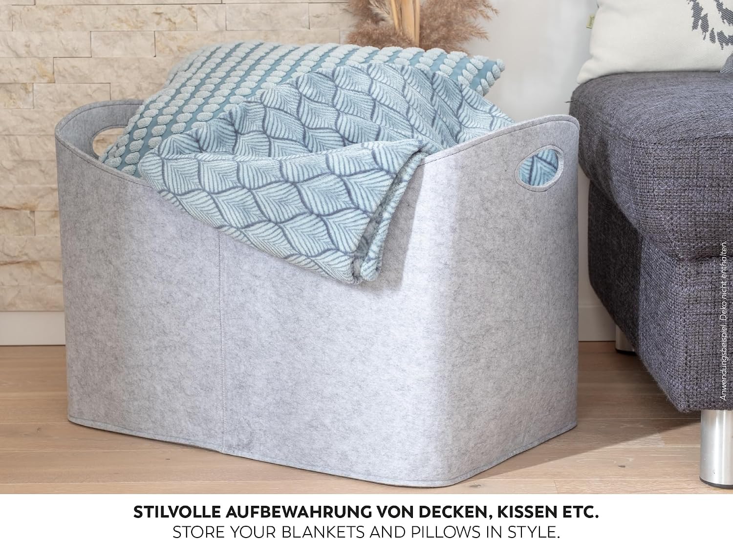 Torba na Drewno Opałowe XXL 100 l - szara, 63 × 40 × 42 cm - obrazek 5